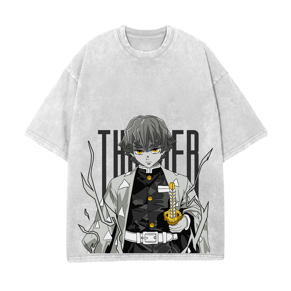 ZENITSU THUNDER OVERSIZE ТЕНИСКА - DEMON SLAYER