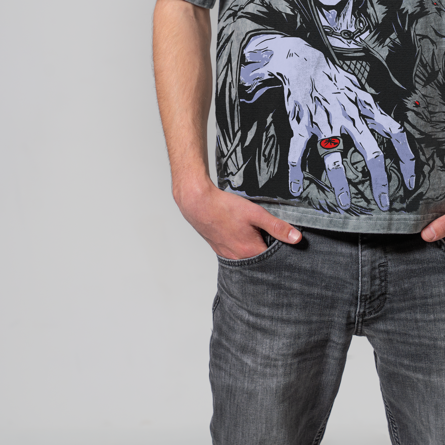 ITACHI GRAY OVERSIZE ТЕНИСКА - NARUTO