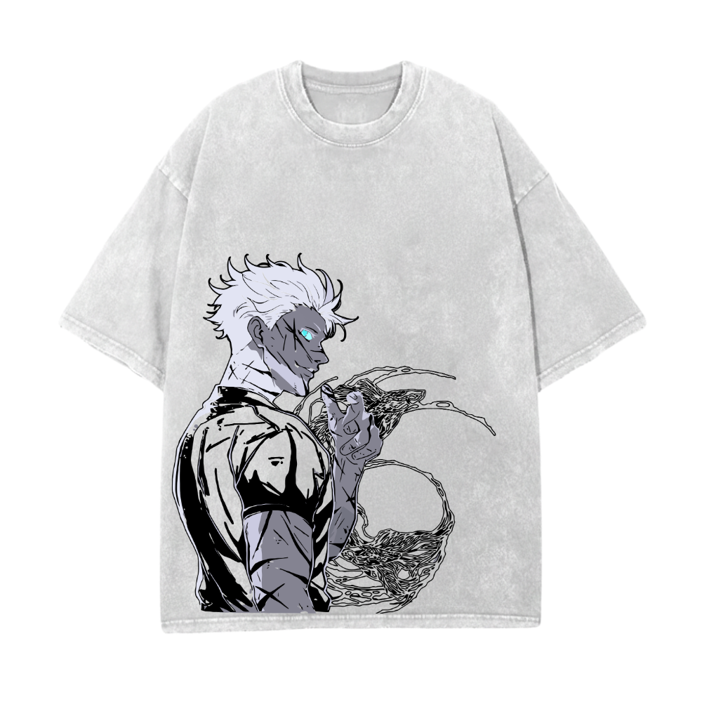 GOJO GRAY OVERSIZE ТЕНИСКА - JUJUTSU KAISEN