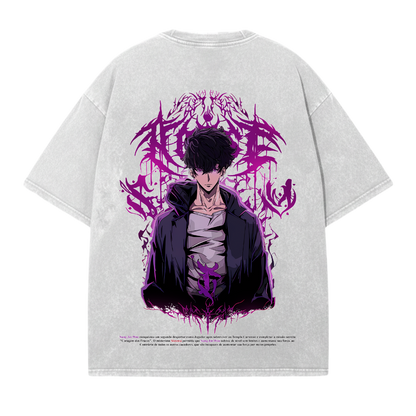 JINWOO GRAY OVERSIZE ТЕНИСКА - SOLO LEVELING