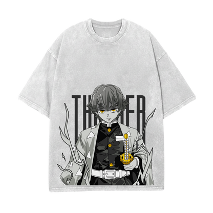 ZENITSU THUNDER OVERSIZE ТЕНИСКА - DEMON SLAYER