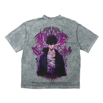 JINWOO GRAY OVERSIZE ТЕНИСКА - SOLO LEVELING