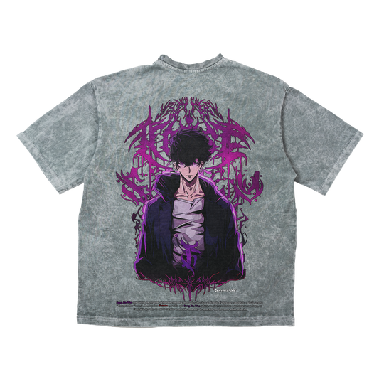 JINWOO GRAY OVERSIZE ТЕНИСКА - SOLO LEVELING
