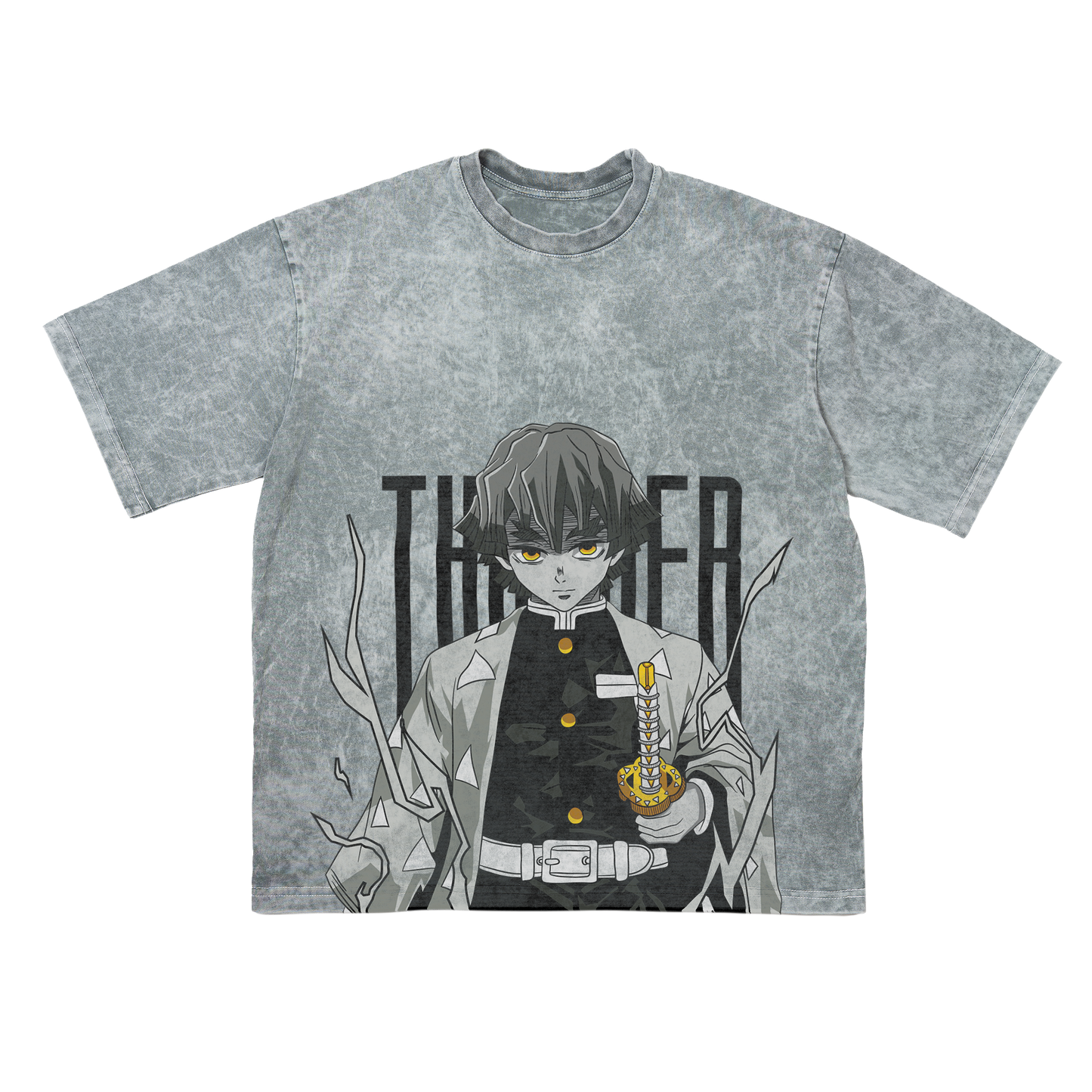 ZENITSU THUNDER OVERSIZE ТЕНИСКА - DEMON SLAYER