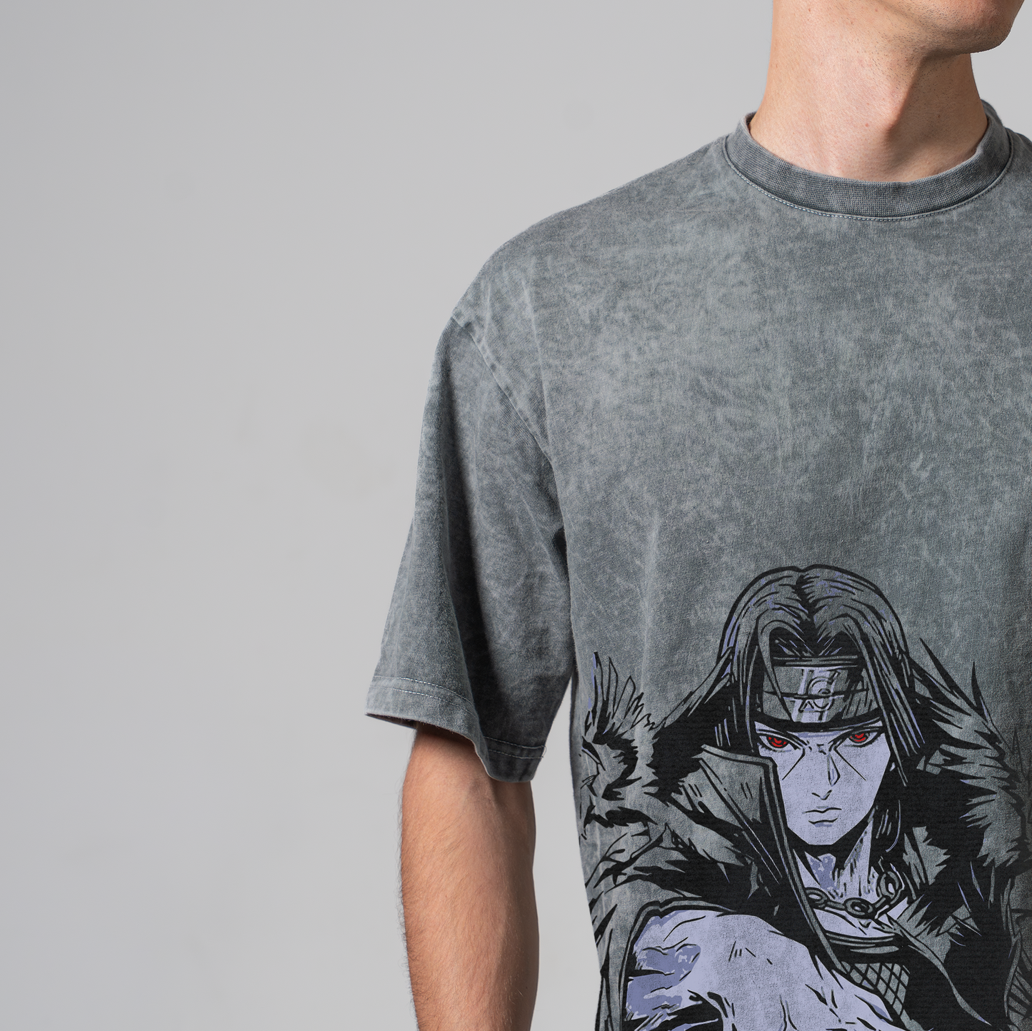 ITACHI GRAY OVERSIZE ТЕНИСКА - NARUTO
