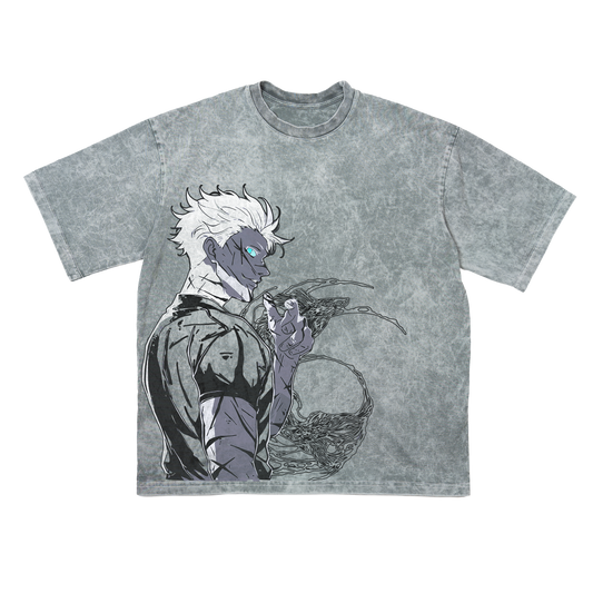 GOJO GRAY OVERSIZE ТЕНИСКА - JUJUTSU KAISEN