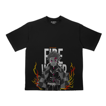 TANJIRO FIRE OVERSIZE ТЕНИСКА - DEMON SLAYER